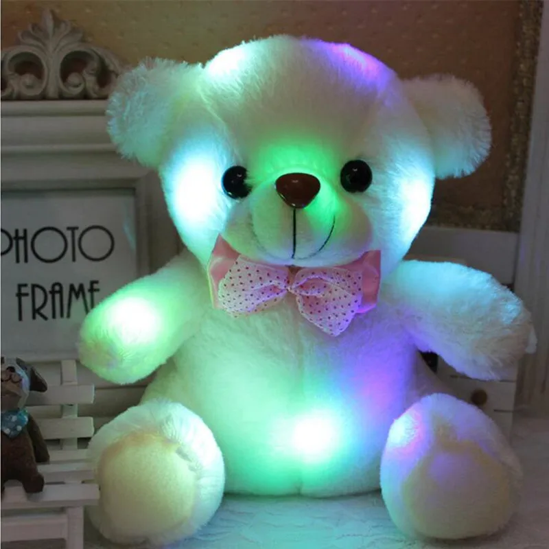 1pc 25cm Luminous Plush Teddy Bear Toys Gleamy Animal Doll Best Birthday Gift For kids Glowing | Игрушки и хобби