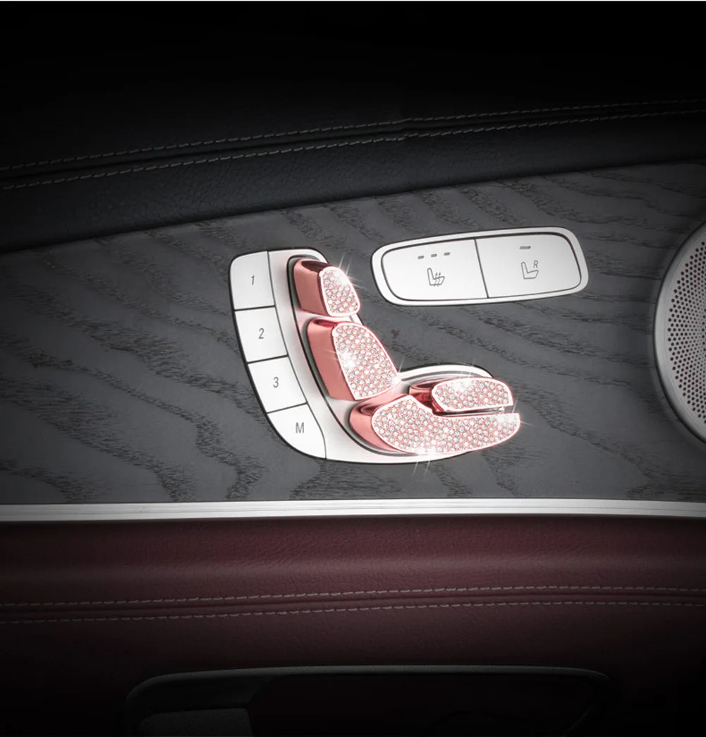 8 шт., для Mercedes Benz E Class W213, аксессуары для стайлинга автомобилей, переключатель регулировки дверного сиденья, Алмазное украшение, накладка