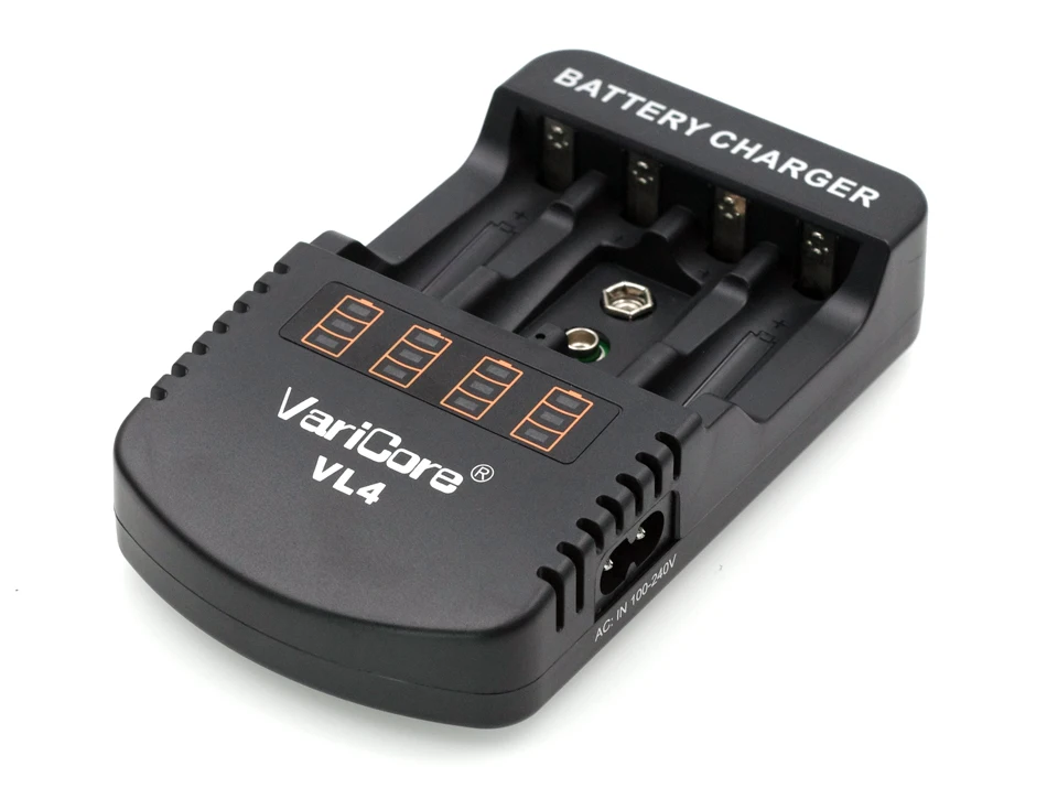 Новинка varicore vl4 многофункциональное зарядное устройство 1,48 V-1,5 V никель-металл hydride AA/AAA 9 V зарядное устройство постоянного тока 12 V 1A. Переменного тока