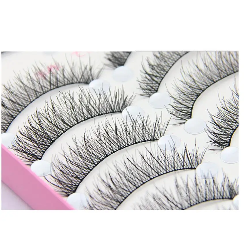 Лидер продаж лучшее предложение красивые женские 10 пар Модные накладные ресницы