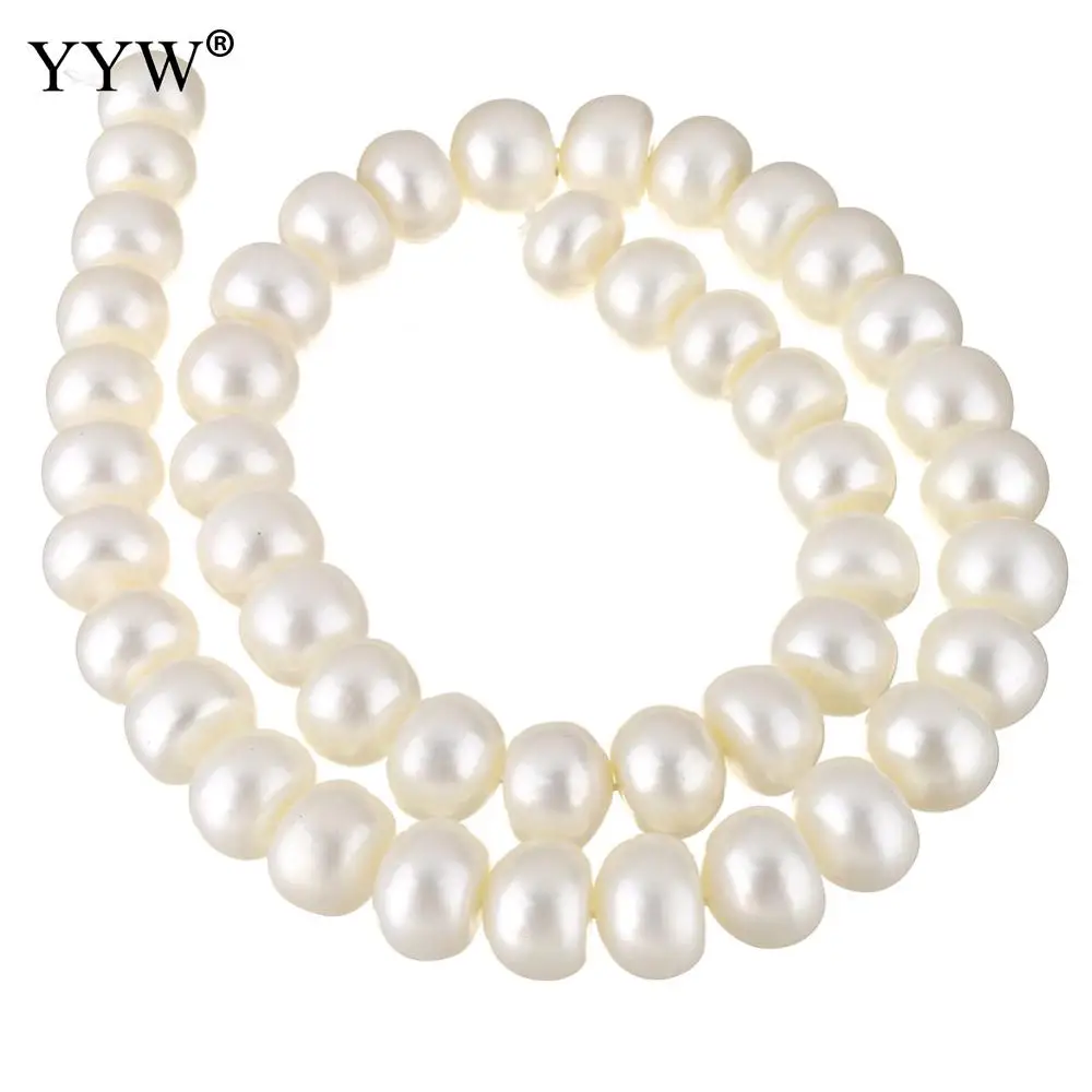 YYW культивированный картофель пресноводного жемчуга бусины натуральный белый 10