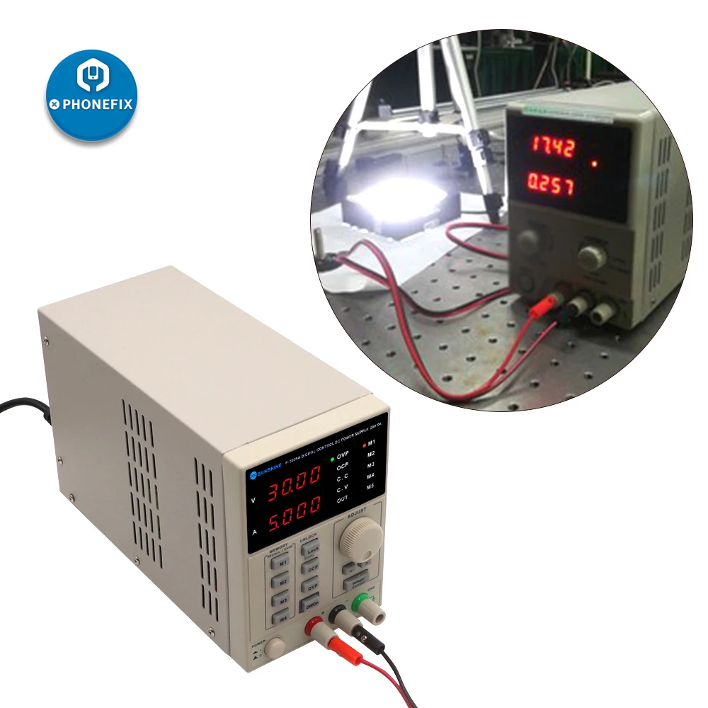 PHONEFIX P-3005A 30V 5A Замена 110V KORAD KA3005D прецизионный Регулируемый источник питания постоянного тока Цифровой Регулируемый лабораторный класс
