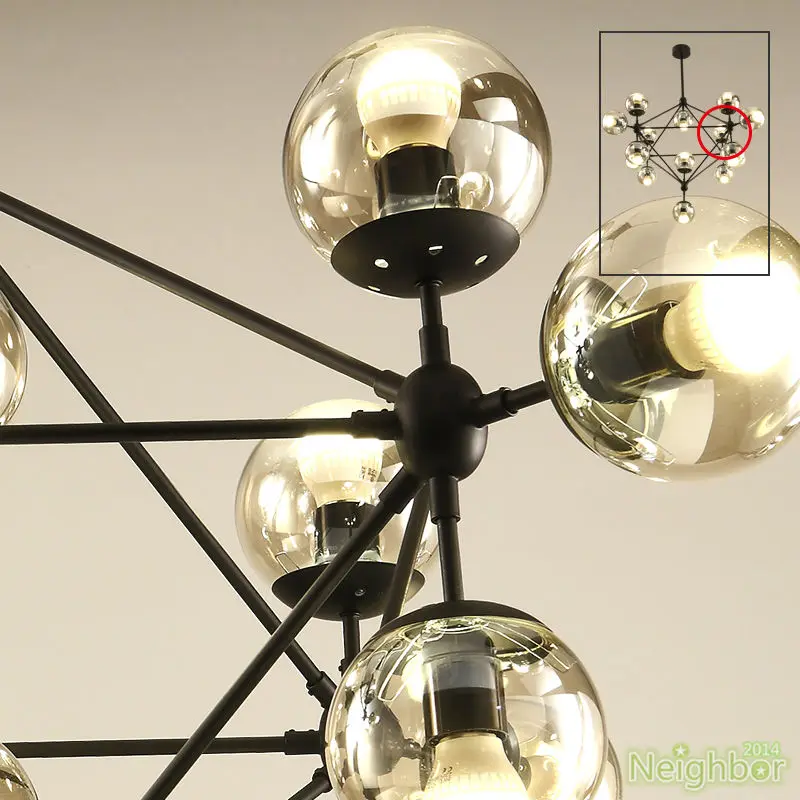 Новая современная промышленная подвесная люстра MODO стеклянный шар потолочное
