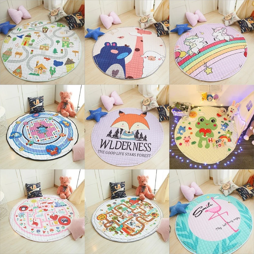 

Nordic Style Cute Cartoon Animals Pattern Baby Play Mats Crawling Carpet Blanket Kids Room Home Decoration Photo Props