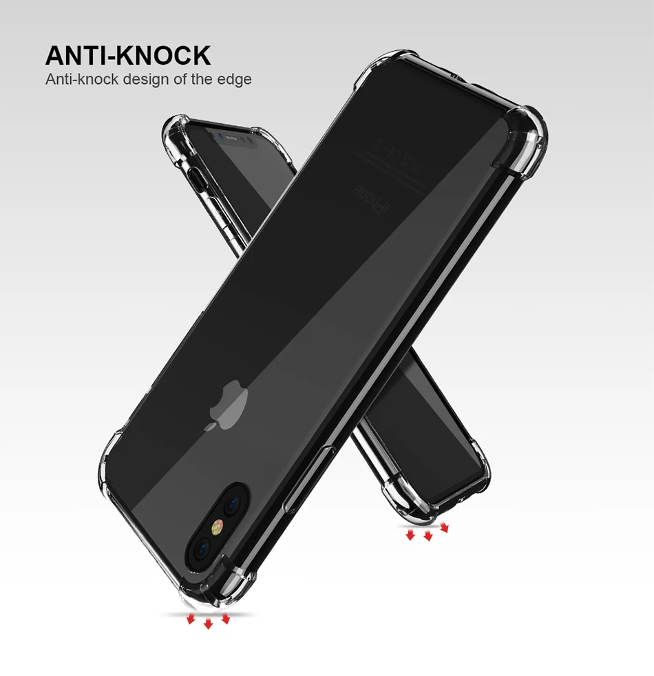 INESKY подушка безопасности противоударный чехол для телефона iphone XS Max XR XS/X/10 5S SE 6 6S 7