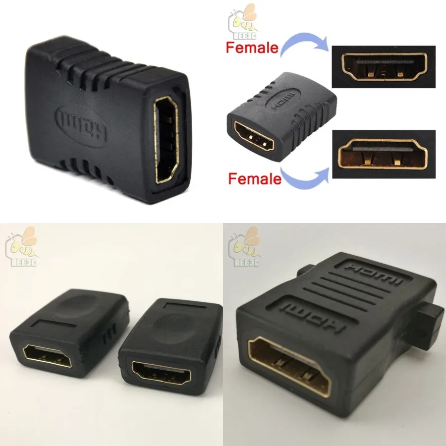 Адаптер HDMI совместимый с женским разъемом соединительный преобразователь для HDTV