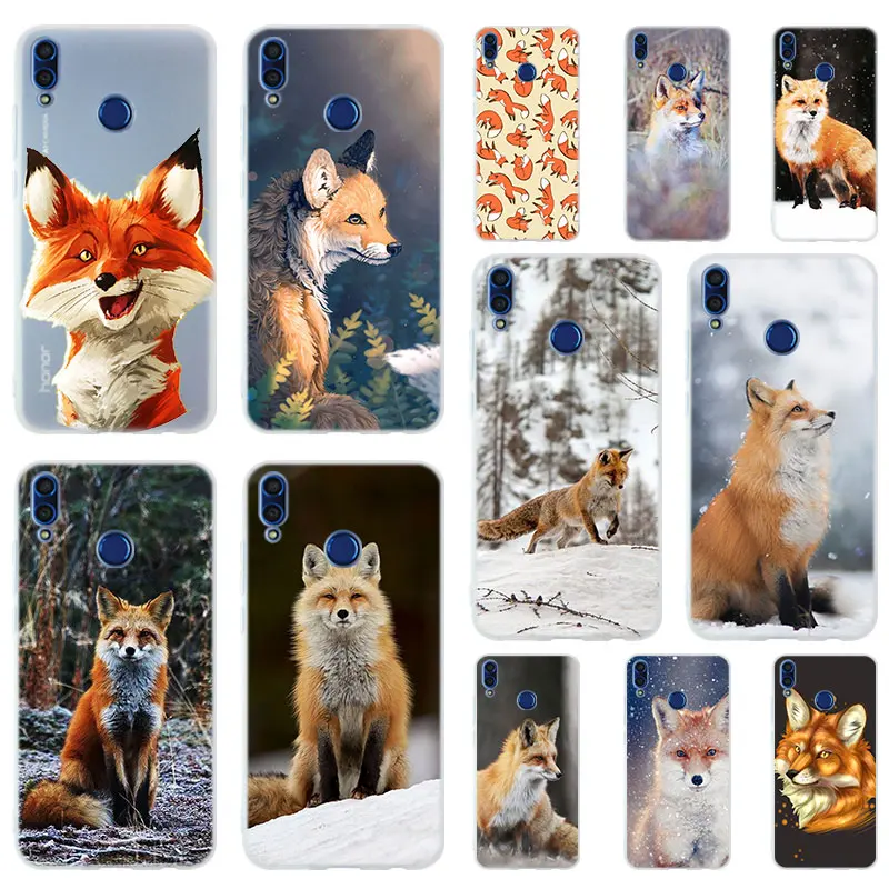 Мягкий ТПУ чехол Mr cute Fox для huawei Honor 9 10 Lite 6X 7X 8X Max 7A 5,7 дюймов 8A 8C V20 PLAY 9i