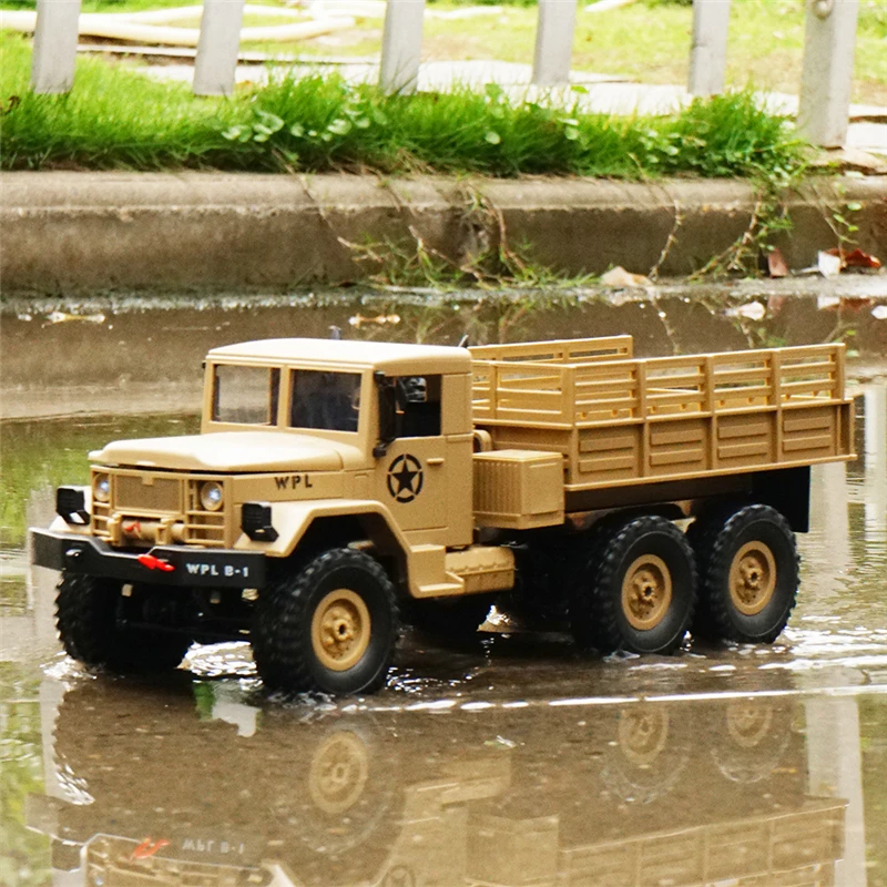 WPL военный автомобиль с дистанционным управлением 6 колес внедорожный