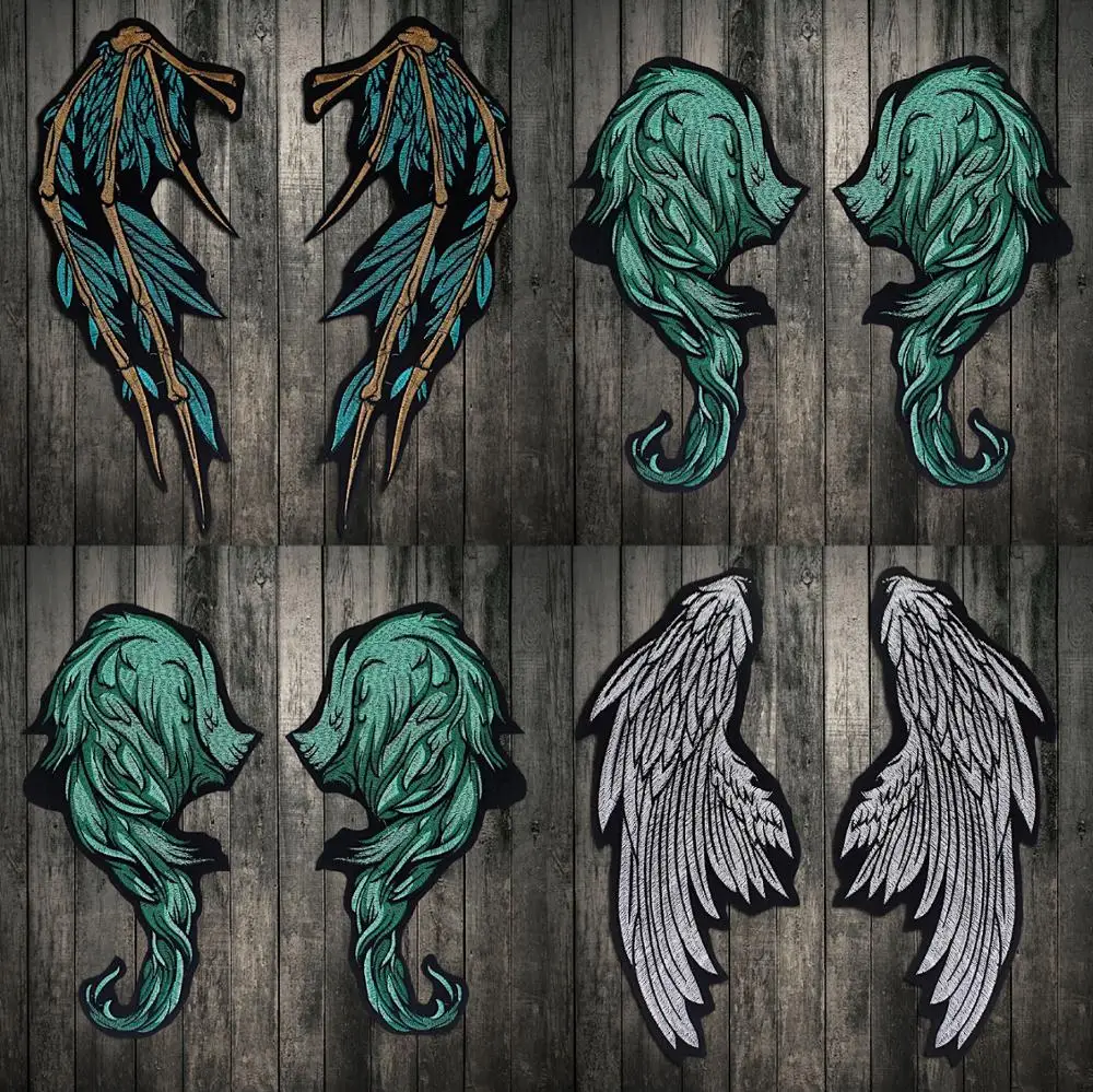 1 пара зеленых и серебряных крылых перьев утюжок для шитья свитеров курток одежды