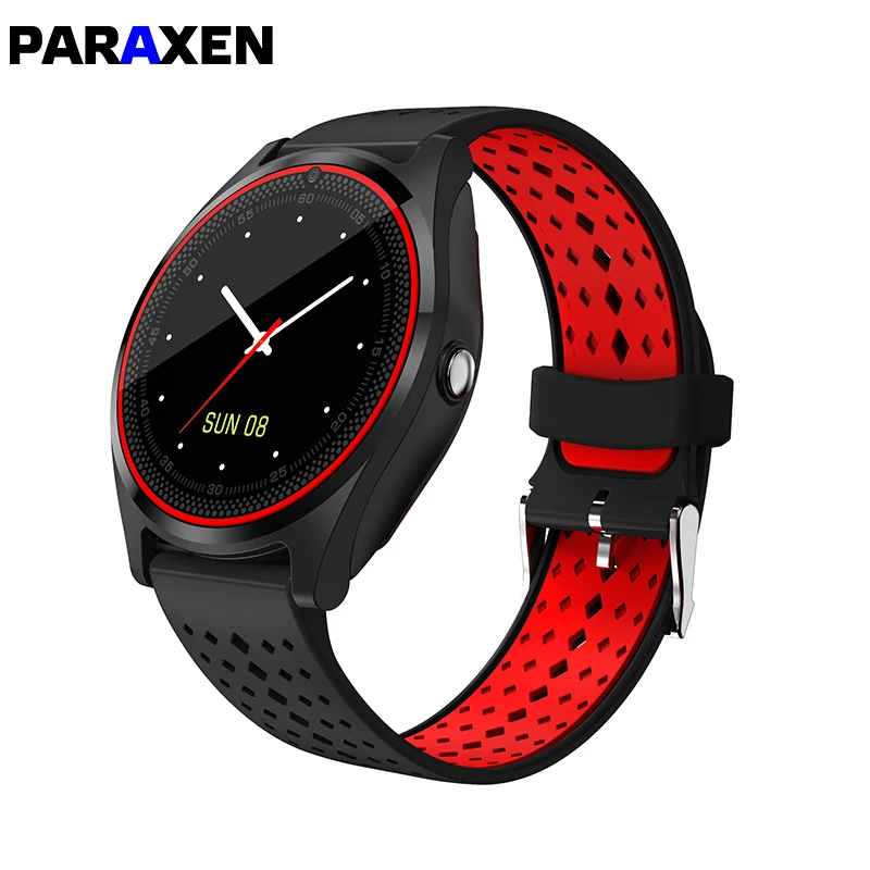 Смарт часы PARAXEN V9 с поддержкой камеры Bluetooth браслет SIM картой для мужчин и женщин IOS