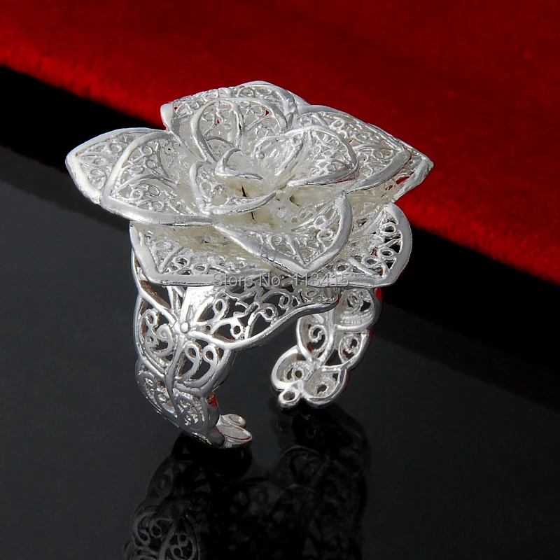 Модное розовое кольцо с серебряным покрытием бесплатная доставка хит продаж