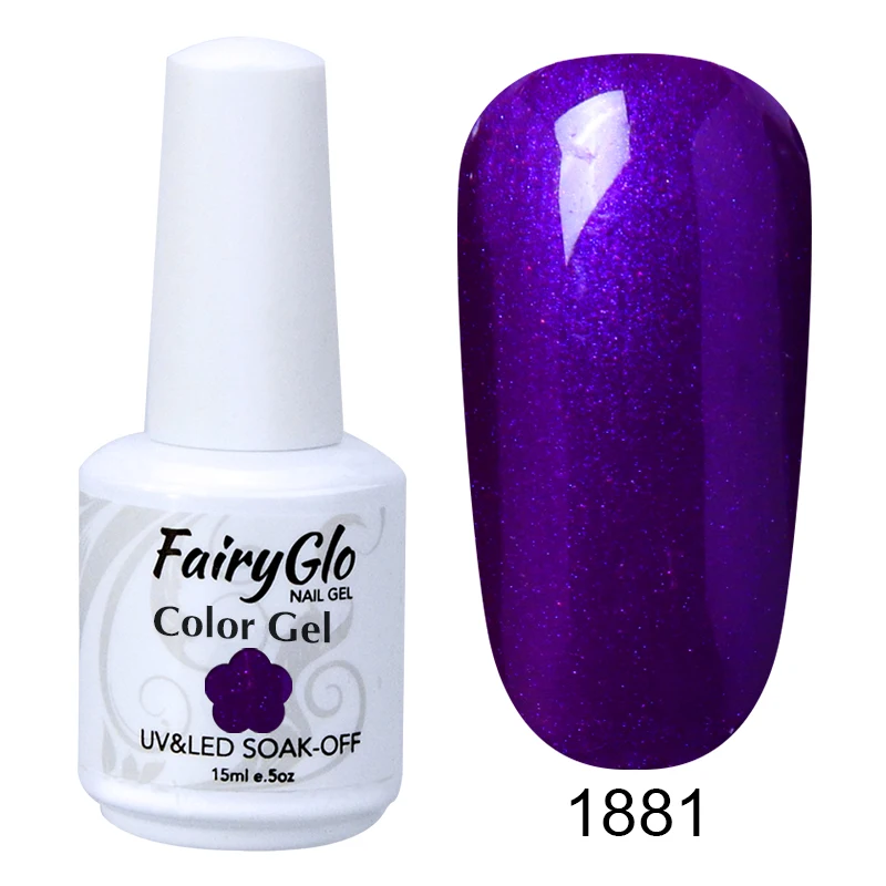 G1881 FairyGlo 15 мл Гель-лак для ногтей УФ-светодиодный гель-лампа для ногтей замачиваемый полуперманентный лак для ногтей гибридная краска геллак чернила - Цвет: G1881