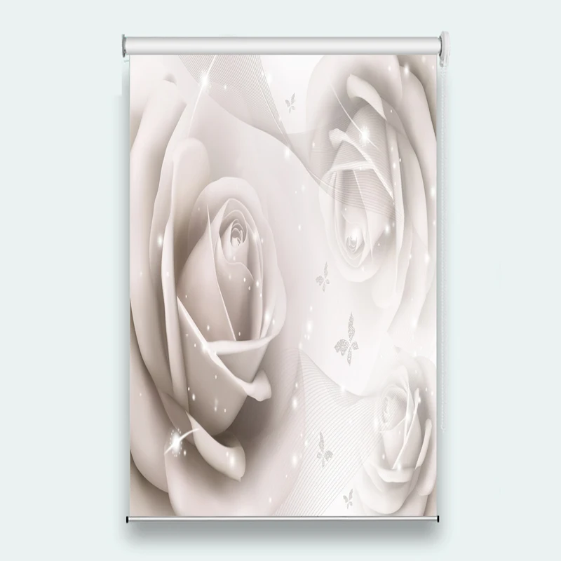 Фото настроить размер затвора новый пользовательский 3D Красивая Белая роза 3d