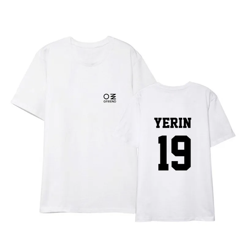 YERIN Kpop GFRIEND Time For The Moon Album Shirts Повседневная Свободная одежда в стиле хип-хоп футболка Топы с короткими рукавами футболка DX664 - Цвет: YERIN