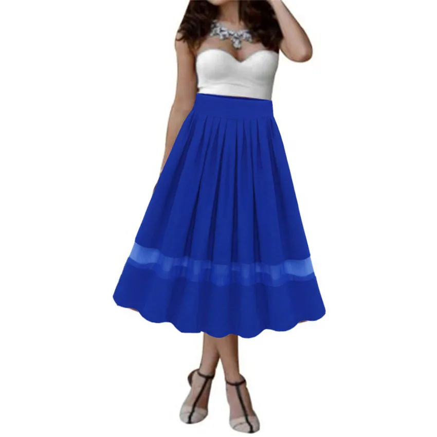 JAYCOSIN 2018 Новая мода Женская Девушка стрейч Высокая талия простой расклешенный