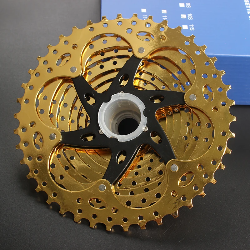 SUNSHINE-SZ 11-42T 10 скоростей кассета 10 s Gold Freewheel MTB горный велосипед стальные золотые звездочки для частей системы