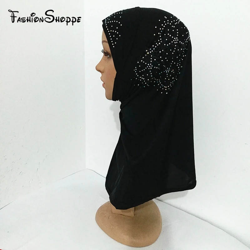 2017 детский мусульманский хиджаб для девочек искусственные платки с красивыми