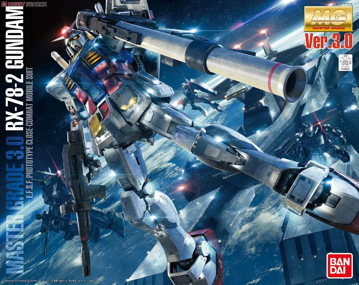 Bandai Gundam 1/100 мг GUNDAM RX 78 2 VER. 3 0 Мобильный костюм сборные модели наборы фигурки