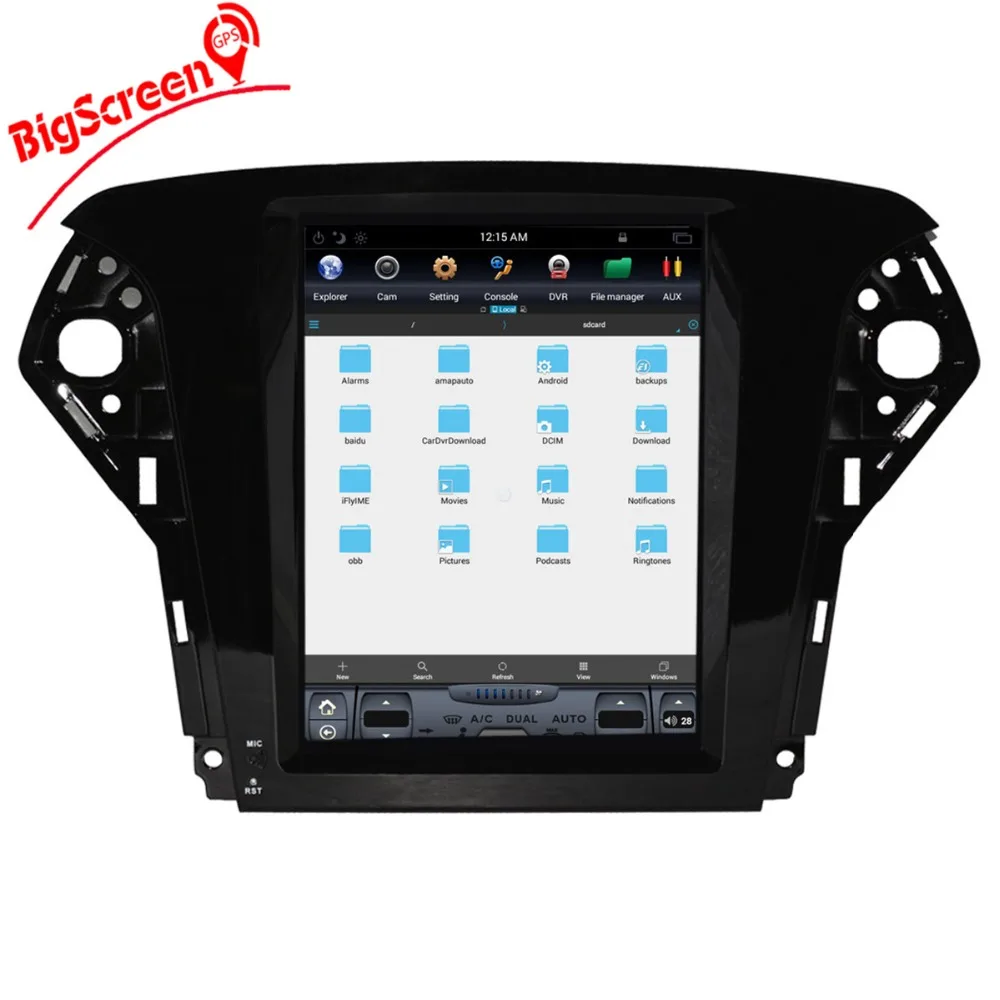 Автомобильный DVD плеер в стиле Tesla 10 4 дюйма Android 6 0 GPS навигация для Ford Mondeo 2007 2012