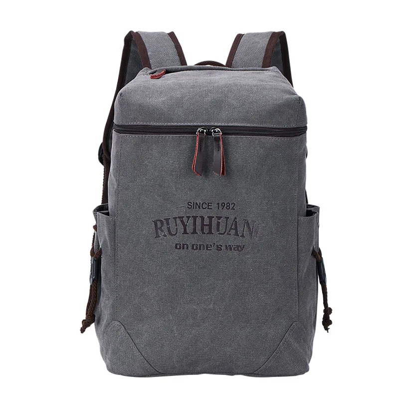 

2019 New Men Backpack Canvas Backpack Bags College Student Book Bag Large Capacity Fashion Travel Backpack Men Mochila Male