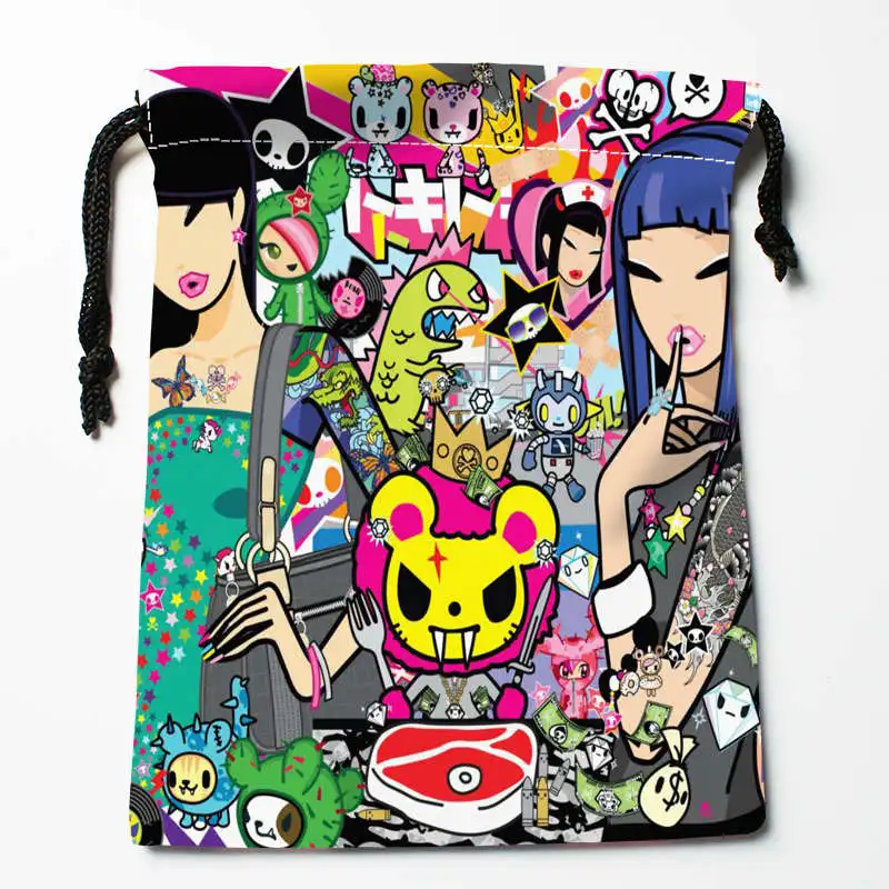 Новое поступление Tokidoki Сумки на шнурке на заказ для хранения с принтом, сумки для хранения, размеры 18X22 см