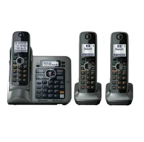3 телефоны цифровой Беспроводной беспроводной телефон DECT 6.0 Ссылка к ячейки bluetooth