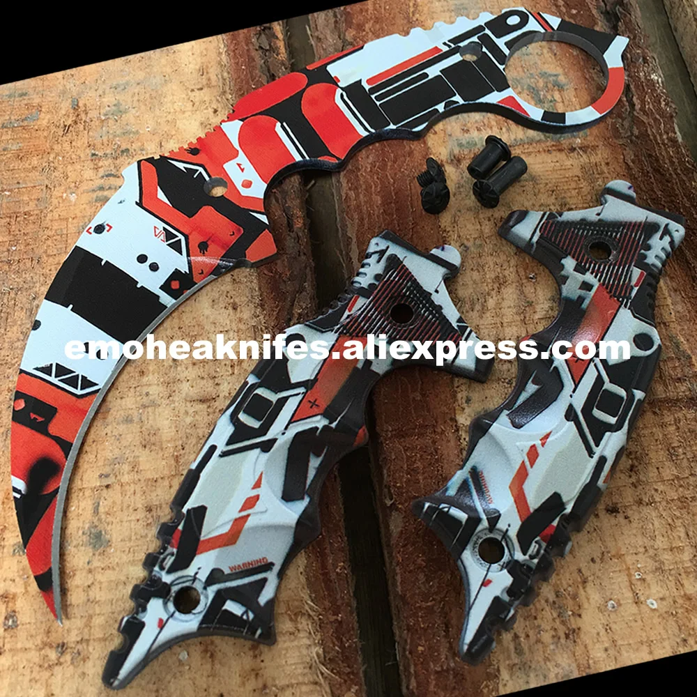 Asiimov CSGO Karambit коготь нож Sharp Counter Strike игры имитировать ножи кемпинг борьба Охота