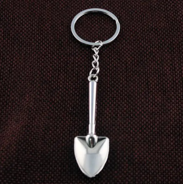 

100pcs/lot Novelty Mini Shovel Keychains man woman mini key ring creative style shovel ker ring lin4084