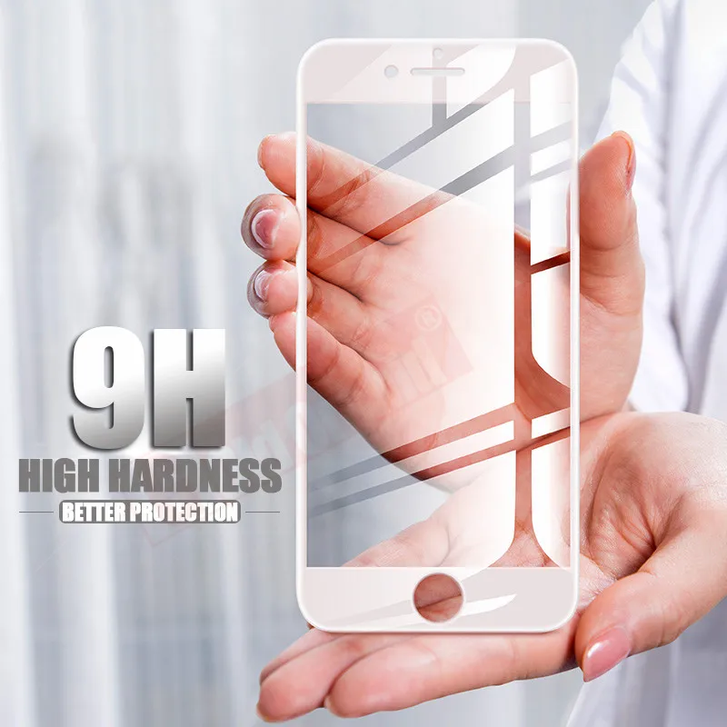 3D полное покрытие краев закаленное стекло для iPhone 7 8 6 Plus Защита экрана для iPhone X 6 6s 7 Plus защитная пленка стекло