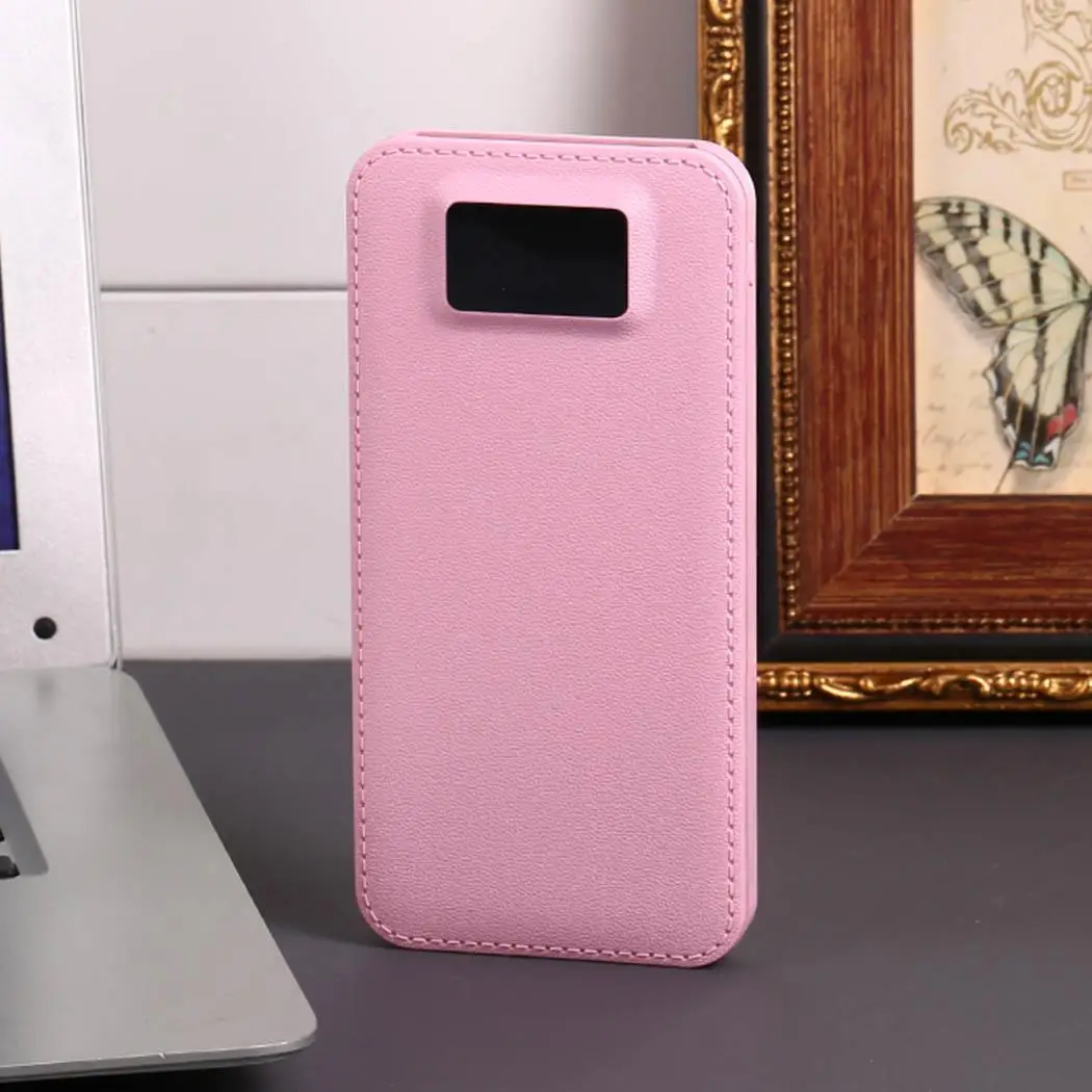 8000 мАч Внешний аккумулятор с двумя USB ЖК-цифровыми аккумуляторами зарядное