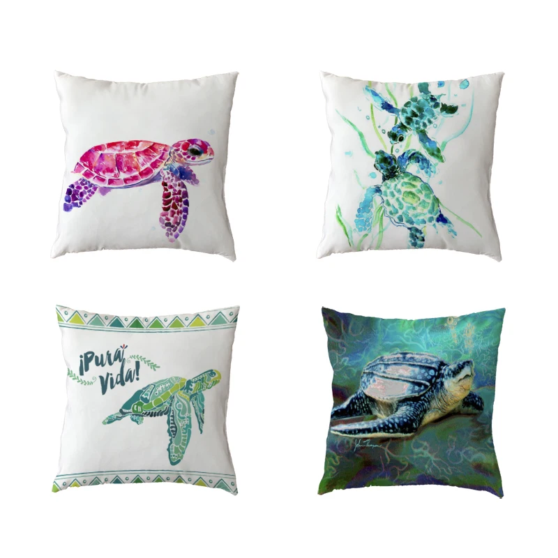 Наволочка для подушки серии Ocean белый декоративный чехол с рисунком радуги