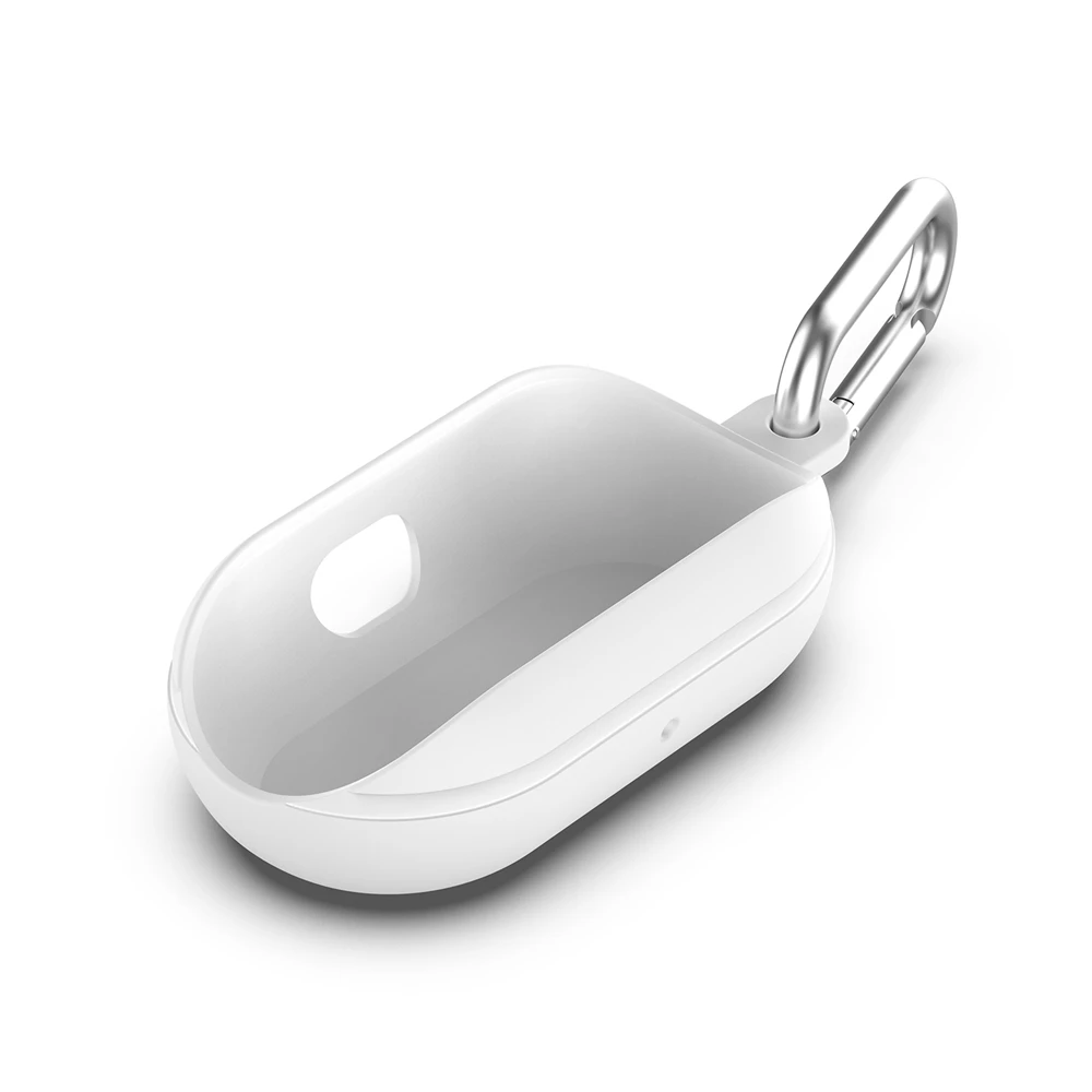 White Hangrui Мягкий силиконовый чехол с крючком для samsung Galaxy кожух с надписью «buds» наушники гибкие спортивные противоударные царапины гарнитура сумка - Цвет: White