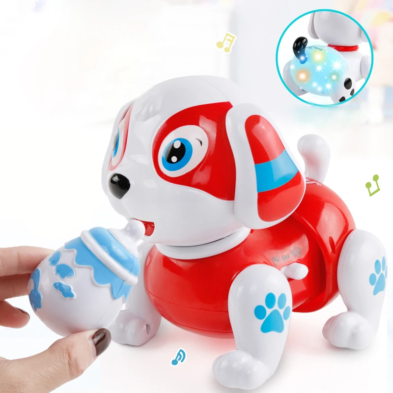 Поющая Танцующая ходячая собака Робот игрушка Электронные игрушки питье молоко