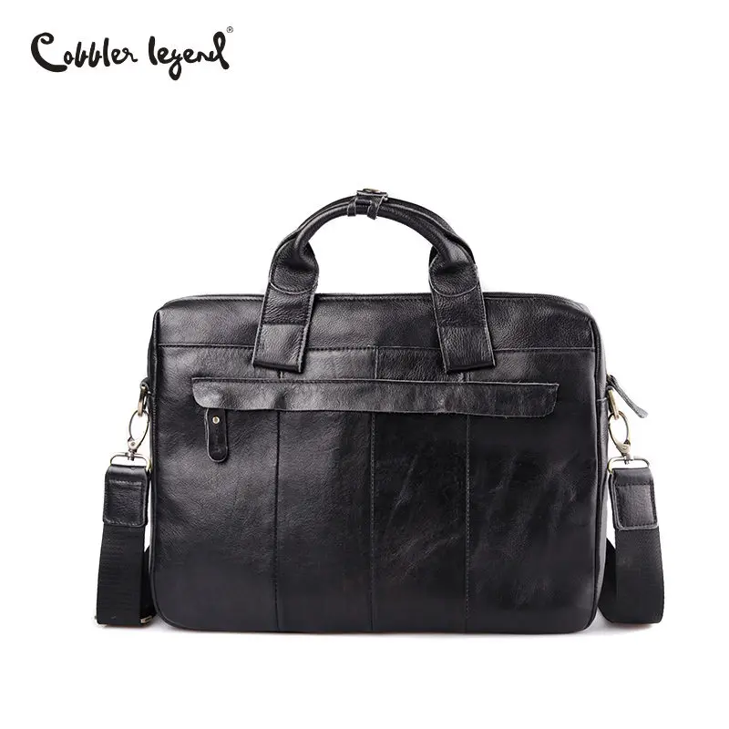 Cobbler Legend Famous Brand Genuine Leather Men Business Briefcase Laptop Bags Men's Travel Shoulder Bag Vintage Brand Handbag