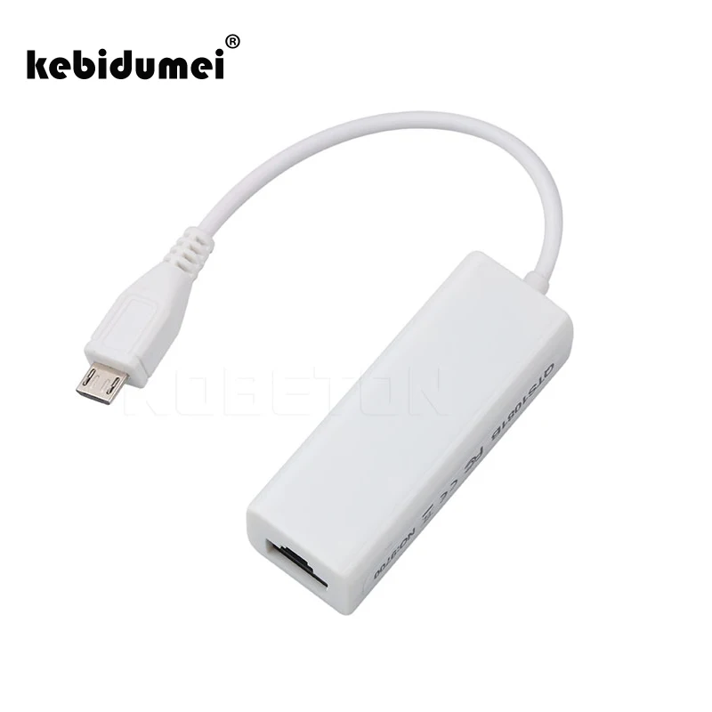 Новый Micro USB 2 0 Male Ethernet 5 контактный 10/100 Мбит/с RJ45 сетевой адаптер Lan Карта для Android