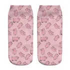 Короткие женские носки до щиколотки в Корейском стиле, с 3D принтом в виде свиньи, носки милые забавные