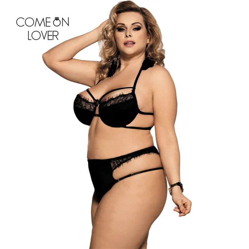 Comeonlover, нижнее белье, бюстгальтер, комплекты, черное нижнее белье, 6XL, нижнее белье, сексуальный комплект, пляжная одежда, на бретельках, женские комплекты бюстгальтеров, нижнее белье, RT80294