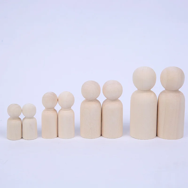 50pcs/lot Boys Girls Shape Natural Wood Beads DIY Children Graffiti Toys Accessories Loose Wooden 35mm 43mm 53mm 65mm | Украшения и