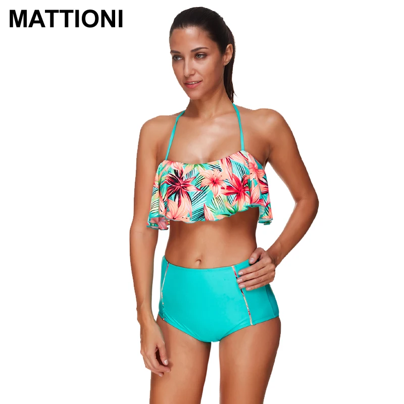 Mattioni Для женщин бикини Новинка 2017 года Высокая талия купальный костюм Одежда