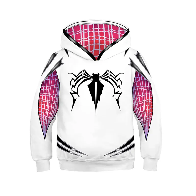 Spider Man12 MUABABY/Детские толстовки с капюшоном для мальчиков и девочек; свитер с 3D-принтом «Вуди Базз Лайтер», «Человек-паук», «Железный человек», «Бэтмен»; костюм с героями мультфильмов; одежда - Цвет: Spider Man12