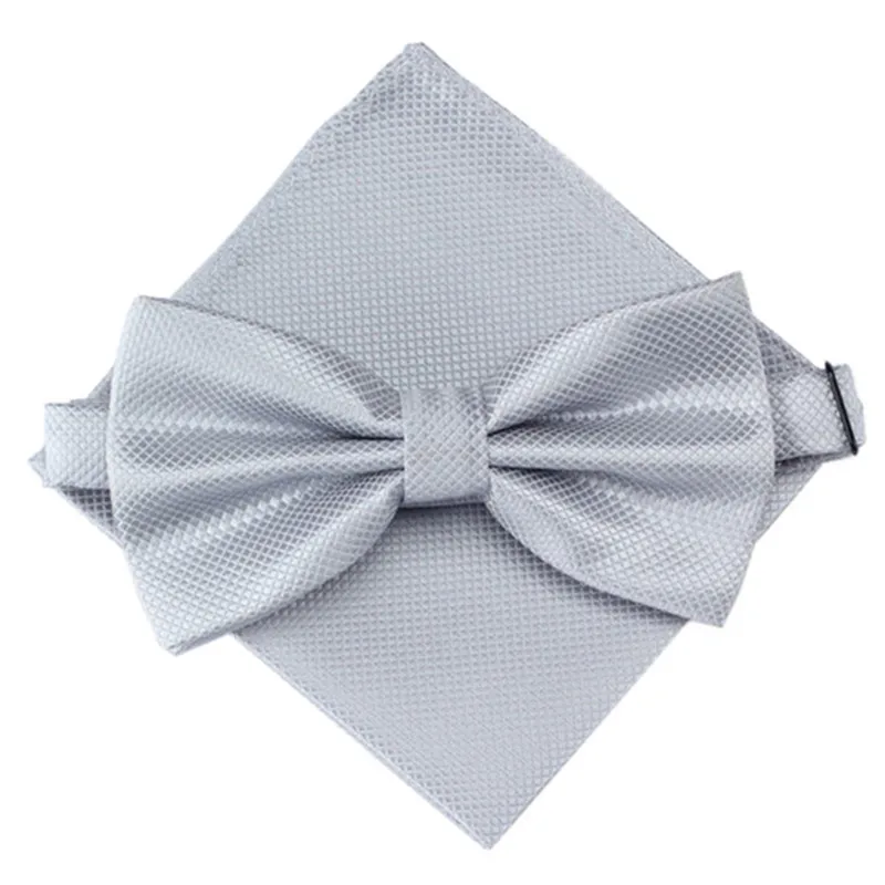 Мужской клетчатый галстук-бабочка Карманный квадратный набор жаккардовый