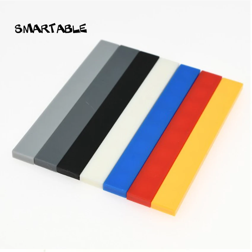 Smartable Tile 1x8 с пазом плоские шпильки строительные блоки детали креативные игрушки