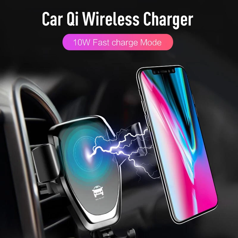 Автомобильное беспроводное зарядное устройство Qi держатель для телефона iPhone XS Max