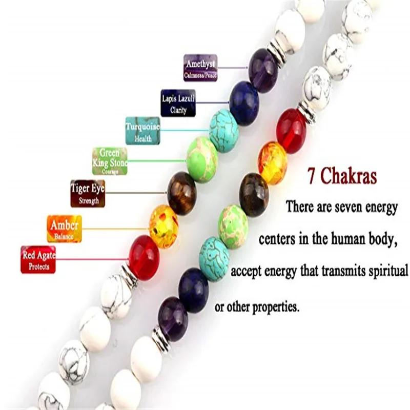 Браслеты мужские Многослойные из натуральных белых лавовых камней Этнические