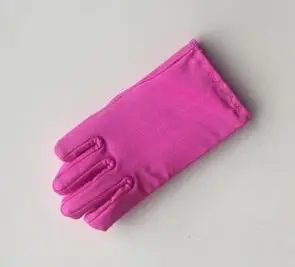 hot pink DKBLINGS 10 пар белая перчатка перчатки для представлений для студентов белые танцевальные Детские командные танцевальные перчатки - Цвет: hot pink