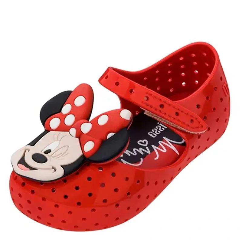 Mini Melissa/милые прозрачные сандалии для девочек с Микки и Минни Новинка 2019 года