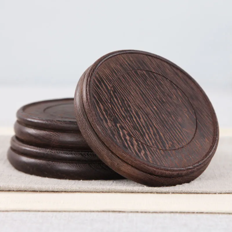 Wenge резьба по дереву круглая основа ваза для чайника цветов декоративное