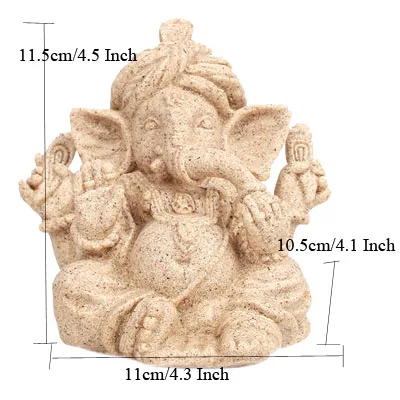 Ganesh S Ермакова песчаник любовник пара мыслитель Кот Ганеша Будда Ремесла домашний офис настольные украшения подарок - Цвет: Ganesh S
