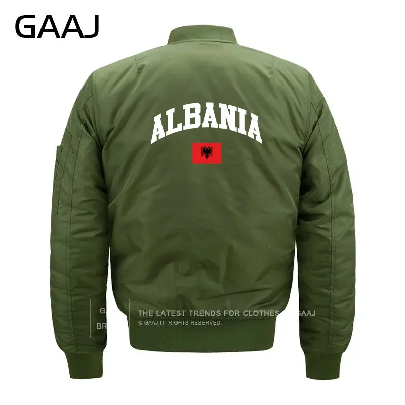 GAAJ Албания флаг куртки Для мужчин 6XL 7XL 8XL плюс Размеры куртка брендовая одежда мода для мужчин военные Стиль войны#6214 В - Цвет: Thin Army