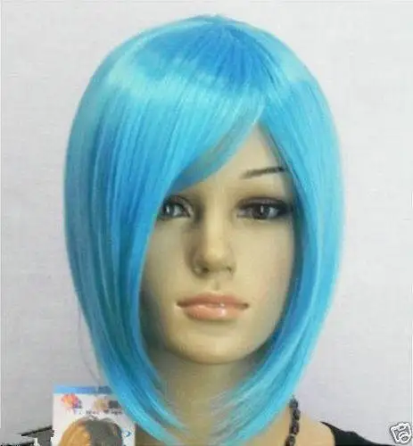 Оптовая цена Горячее Надувательство TSC ^ Косплей Короткие Светло Голубой Прямой